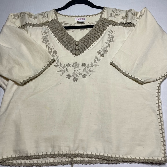 Vintage J.M. Pink top size small - Picture 2 of 8